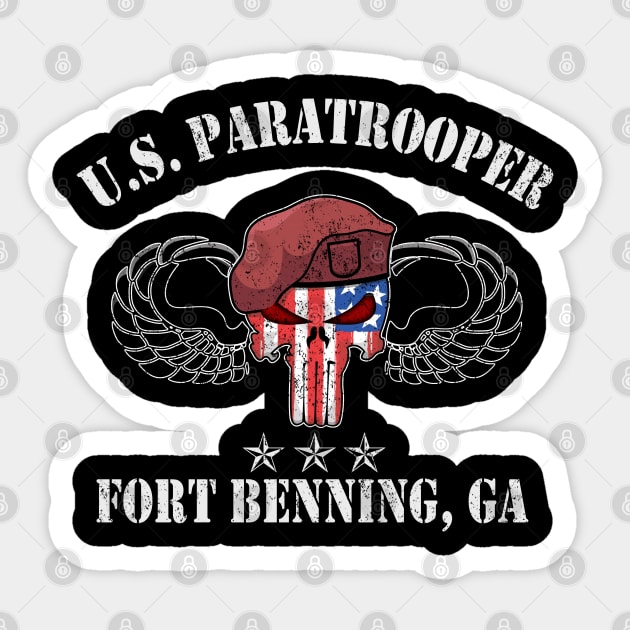 Fort Benning Army Base-Airborne Training-Columbus GA Sticker by floridadori